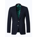 Blazer en toile de laine bleu marine