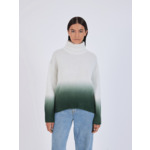 Pull col roulé dip dye cachemire Marine08C ECRU_FOREST