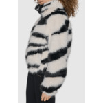 SHORT ZEBRA FAUX FUR