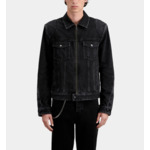 Blouson Moto Denim Noir Homme