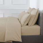 DRAP HOUSSE | Pure White Satin Lavé - Sand