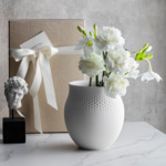 Manufacture Collier blanc Vase Perle grand 16,5x16,5x17,5cm