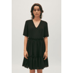 Robe courte volants noire