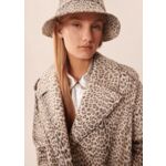 Manteau Maxence-écru imprimé léopard en coton