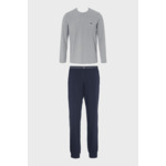 Pyjama En Tricot Pour Hommes - Grigio Mel/Marine