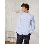 Chemise Contemporaine en fil à fil bleu