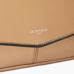 Pochette avec bandoulière amovible Charlotte en cuir lisse métallisé