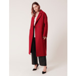 Manteau Miranda-Manteau long en laine bordeaux