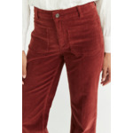 Pantalon flare Dompay en velours côtelé