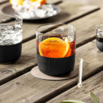 Manufacture Rock - Lot de 4 verres à whisky en cristal transparent