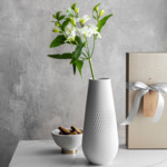 Manufacture Collier blanc Vase Carré haut 11,5x11,5x26cm