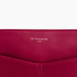 Pochette zippée avec bandoulière amovible Charlotte en cuir lisse