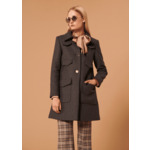 Manteau Marin-Anthracite en Laine