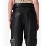 Pantalon Taille Haute En Cuir Caron