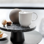 NewMoon - Tasse à café ou thé avec anse, blanche, en porcelaine haut de gamme