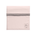 HOUSSE DE COUETTE | Pure White Percale Lavée - Pink- Finition Black