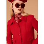 Manteau Maja-rouge en velours de laine