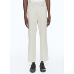 Pantalon en satin de coton beige