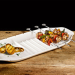 BBQ Passion plat XL avec support pour pics à brochettes