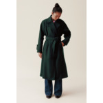 Manteau long esprit trench vert