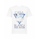 Casablanca T-Shirt Par Avion Blanc