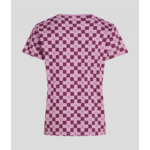 TONAL CHECKBOARD T-SHIRT FEMME