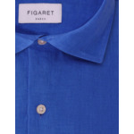 Chemise Aristote en lin bleu