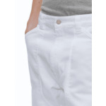 Pantalon cargo en twill de coton blanc