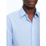 Chemise bleue en twill de coton