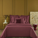 Yves Delorme - Drap plat en satin de coton rose, Triomphe