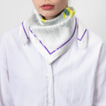 Foulard soie Madeleine White