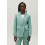 Veste tailleur lin mélangé vert d'eau