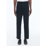 Pantalon bleu marine en gabardine de coton