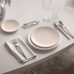 NewMoon Beige - Assiette plate, beige, en porcelaine haut de gamme