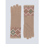 Gants laine et cachemire jacquard slave Daruda FAUVE