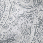 Yves Delorme - Drap plat en satin damassé gris, Foulard