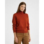 Pull Ebene en laine orange