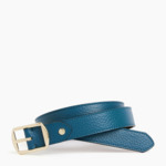 Ceinture réversible femme avec boucle carrée en cuir grainé