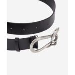 Ceinture En Cuir Avec Boucle Serpent