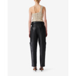 Pantalon Taille Haute En Cuir Caron