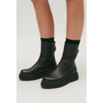 Bottines cuir noir