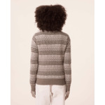 Pull Oprah Pull Cachemire Col Cheminée Jacquard, 4 fils