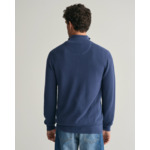 Cotton PiquÃ© Half-Zip Sweater