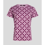 TONAL CHECKBOARD T-SHIRT FEMME