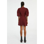 Robe bordeaux courte cache cœur