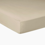 DRAP HOUSSE | Pure White Satin Lavé - Sand