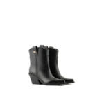 Bottines Cuir De Veau-Noir