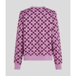 TONAL CHECKBOARD SWEAT-SHIRT FEMME