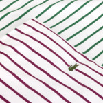 Lacoste - Housse de couette en satin de coton multicouleurs, L Stripe