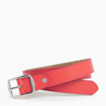 Ceinture réversible femme avec boucle carrée en cuir grainé